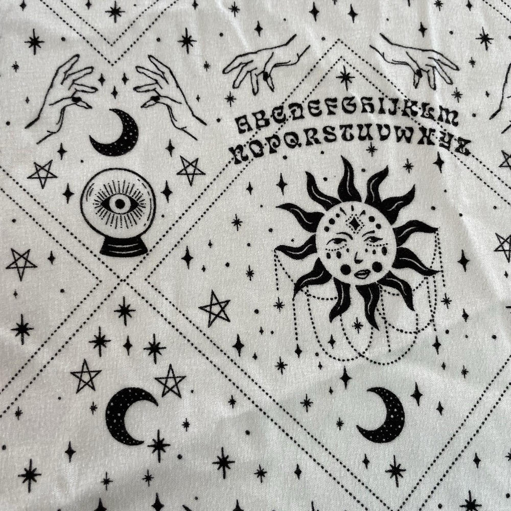 London Kaye Full Size Fitted Sheet Mystic Ouija Lunar Palmistry Witchy Gypsy‎